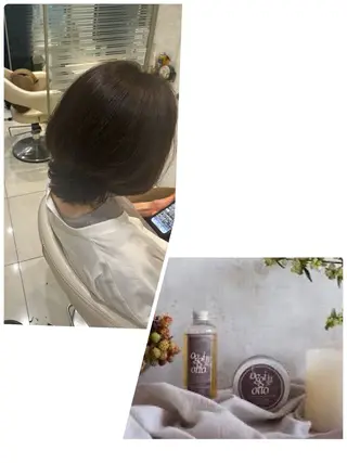 ミディアム 縮毛矯正&髪質改善 西野のヘアスタイル