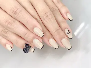 ネイル I-nailロング /ワンホン/キラキラのネイルデザイン