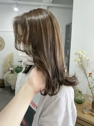 ミディアム カラー ヘアアレンジ ひなの .のその他イメージ