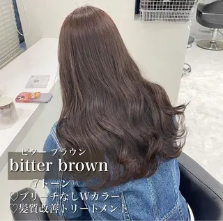 カラー 🤍ブリーチなし ブラウンhimi🤍のヘアスタイル