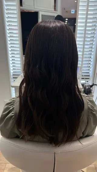 ロング カラー 似合わせ 顔周りYUUGAのヘアスタイル