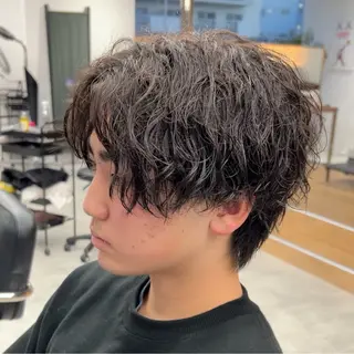 ミディアム パーマ メンズ メンズパーマ/ 新潟駅/佐藤裕のヘアスタイル