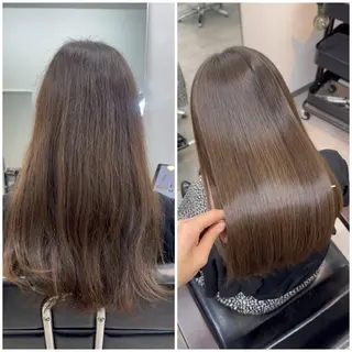 ロング ブリーチ縮毛矯正/ 複雑履歴🉑/タイチのヘアスタイル