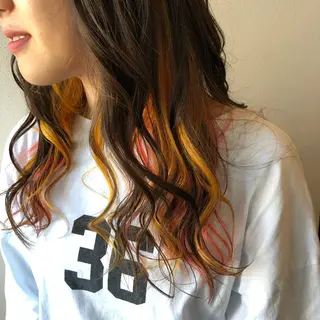 セミロング カラー 江藤 星史のヘアスタイル