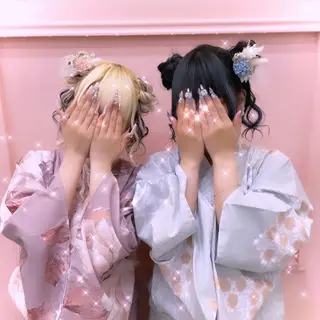 セミロング ヘアアレンジ lien ヒジリのヘアスタイル