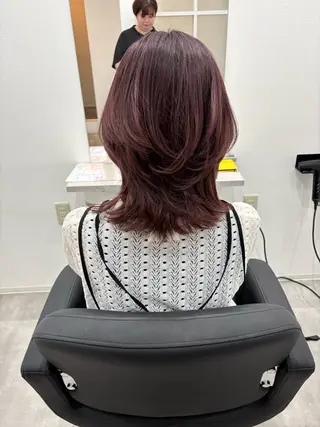 ミディアム カラー 髪質改善/透明感 カラー/内藤有須加のヘアスタイル