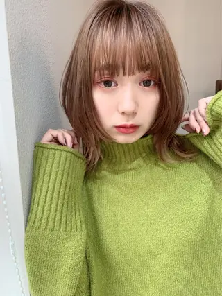 ミディアム カラー 髪質改善☆ 縮毛矯正miyuのヘアスタイル