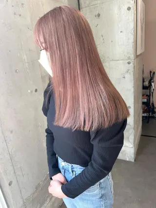 セミロング カラー lani ブリーチ /ダブルカラーのヘアスタイル