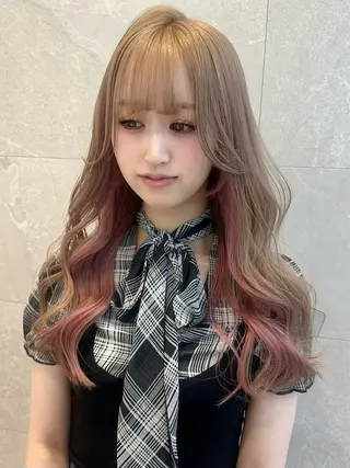ロング カラー 🦋高瀬寛菜🦋 韓国/ブリーチのヘアスタイル