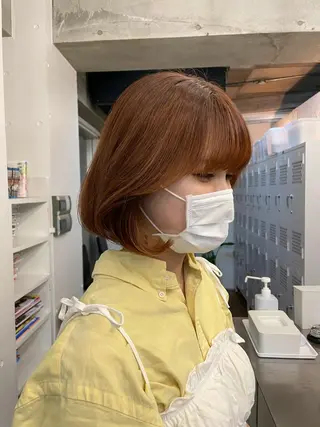 ミディアム パーマ センターパート／マッ シュ／パーマ　あさみのヘアスタイル