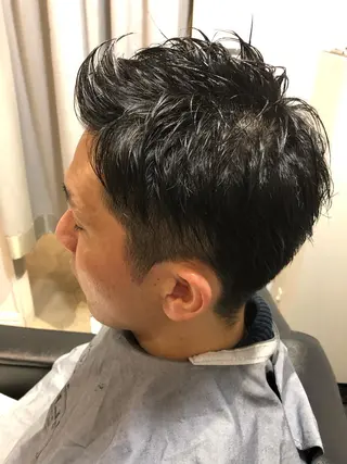 ショート パーマ メンズ 【メンズ特化サロン】 【サロモ特別価格】のヘアスタイル