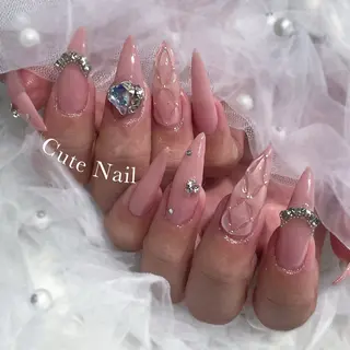 ネイル ️🫧もこ 艶感ネイル🫧のネイルデザイン