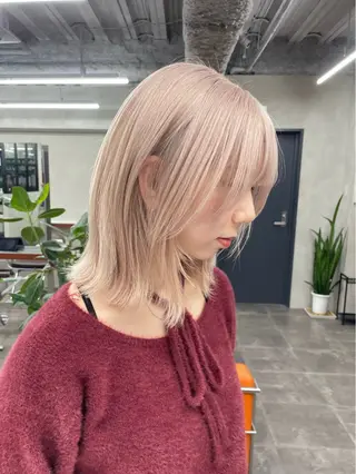 ロング カラー ブリーチ　ハイトーン 特化🌈フジタハルキのヘアスタイル