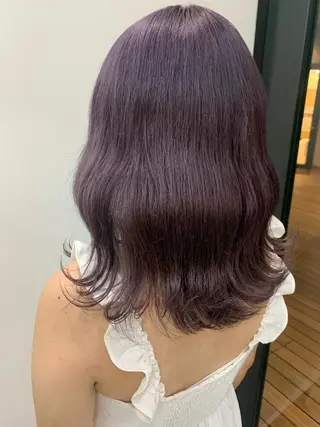 セミロング カラー 🤍垢抜け♡透明感 カラーmoeka🤍のヘアスタイル