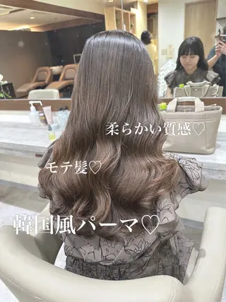 ロング パーマ 韓国風パーマ/ 菅沼 成郷のヘアスタイル