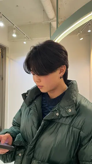 ショート パーマ メンズ センターパート職人 柏/メンズ/ ハルキのヘアスタイル