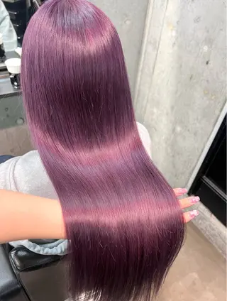 ロング カラー 透明感カラー ✨ 韓国艶髪💗菅原のヘアスタイル