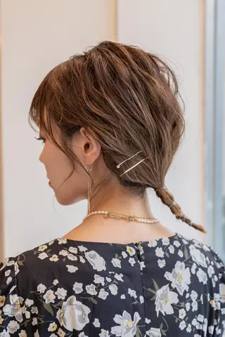 ミディアム ヘアアレンジ Lazo/ 原弥和子のヘアスタイル