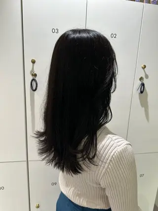 ロング 切りっぱなし/髪質 改善矯正/さやか🫧のヘアスタイル
