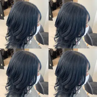 ミディアム カラー ヘアアレンジ 🦋レイヤー特化/ 羽エク/ナツミ🦋のヘアスタイル