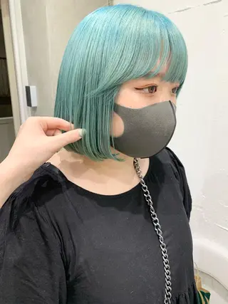 ミディアム カラー ヘアアレンジ 憧れの艶ハイトーンへ 🌙サイダサキのヘアスタイル