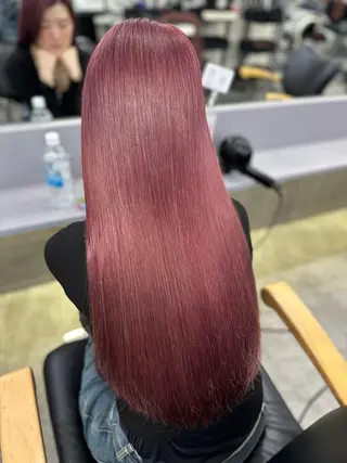 ロング カラー 髪質改善🩵縮毛矯正 代々木/木下のヘアスタイル