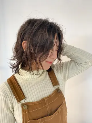 ミディアム パーマ KOOKI スティードトーキョーのヘアスタイル