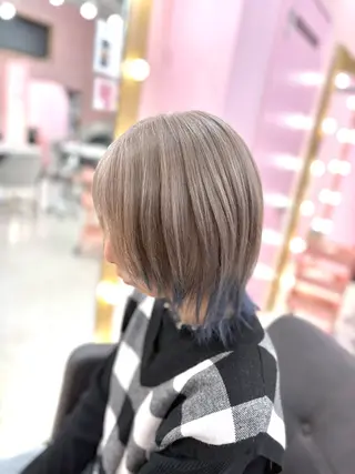 ミディアム カラー 甘ふわgirly🎀 ハイトーン🤍Ramのヘアスタイル