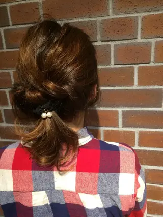 ショート ミディアム セミロング カラー ヘアアレンジ カラー/髪質改善スペ シャリスト宮本 伸一のヘアスタイル
