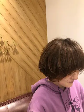 ショート パーマ 鈴村 大介のヘアスタイル