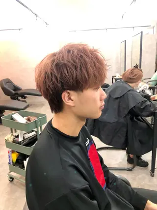 ショート カラー パーマ ヘアアレンジ メンズ キッズ ネイル マツエク・マツパ エビスザキレン／メン ズ／心斎橋🌳のヘアスタイル