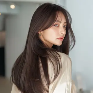 ロング カラー 北川大輔🌟 小顔レイヤーカットのヘアスタイル