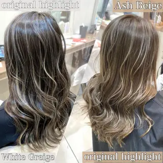 セミロング カラー 横山 直輝のヘアスタイル