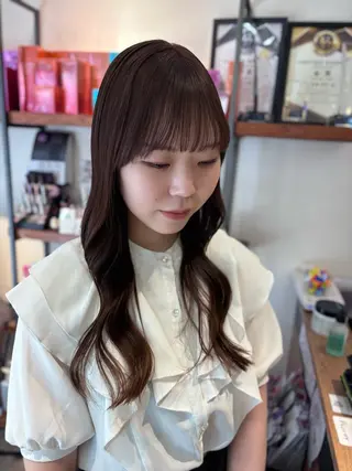 ロング カラー ストレート/髪質改善 艶カラー/スバルのヘアスタイル