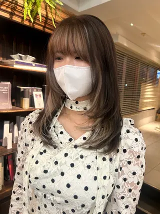セミロング カラー デザイン/アレンジ ❤︎イシイレイのヘアスタイル