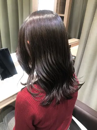 セミロング カラー ヘアセット/メンズ パーマChihoのヘアスタイル
