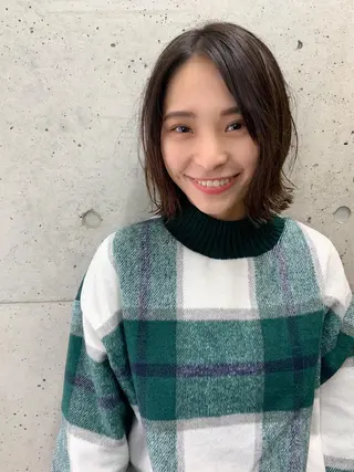 ミディアム カラー パーマ Libre 西野圭一のヘアスタイル