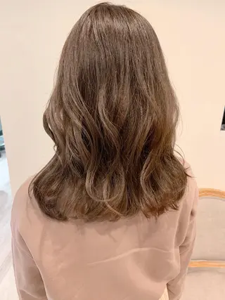 セミロング カラー ヘアアレンジ 韓国hair🦋 Nanaのヘアスタイル