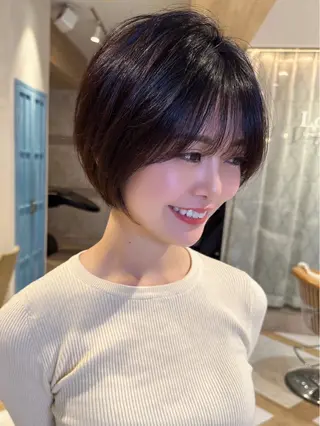 ショート 郁弥モテショート💕 髪質改善ストレートのヘアスタイル