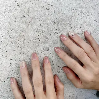 セミロング カラー パーマ ヘアアレンジ メンズ キッズ ネイル マツエク・マツパ Salon Ｋのネイルデザイン