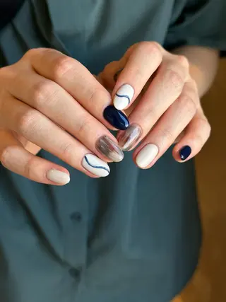 ショート カラー パーマ ヘアアレンジ メンズ キッズ ネイル マツエク・マツパ アイブロウ ar. harajukuのネイルデザイン