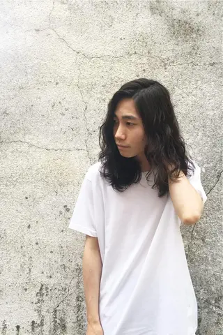 ミディアム パーマ メンズ ママ美容師🙆‍♀️ yukaのヘアスタイル