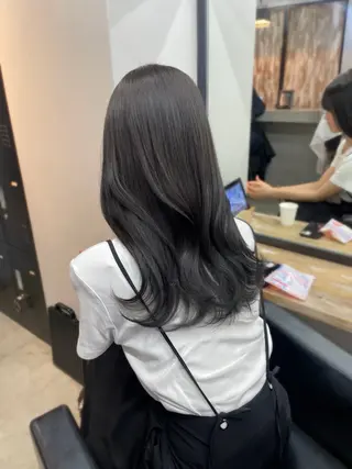 ロング カラー 新宿/韓国ヘア/ 髪質改善ストレートのヘアスタイル