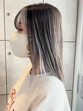 セミロング カラー ヘアアレンジ 🌈インナーカラー ‘ショウマ’🌈のヘアスタイル