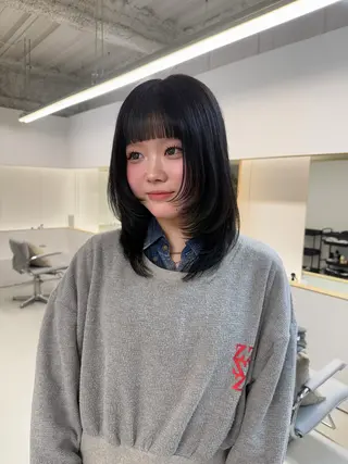 ミディアム 🎀 liz🎀のヘアスタイル