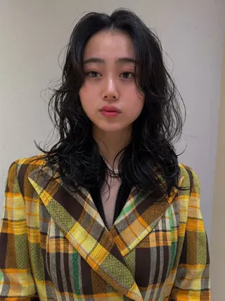 セミロング 🩵縮毛矯正・ボブ 岩原朋也🩵のヘアスタイル