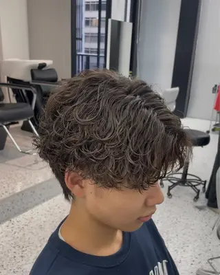 ショート カラー パーマ ACE men's salon 名駅店所属・✨️メンズ特化波巻き ツイスパ✨️松本真生のヘアスタイル