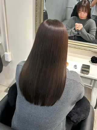 セミロング えり 堀江/ボブ /レイヤー/艶髪のヘアスタイル