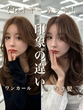 ロング カラー 顔まわりの神様✨ 透明感カラー藤嶋秀幸のヘアスタイル