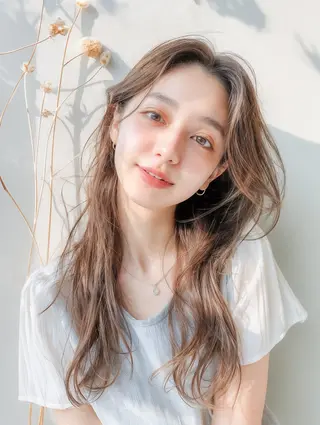 ミディアム カラー 小松崎 友宏のヘアスタイル